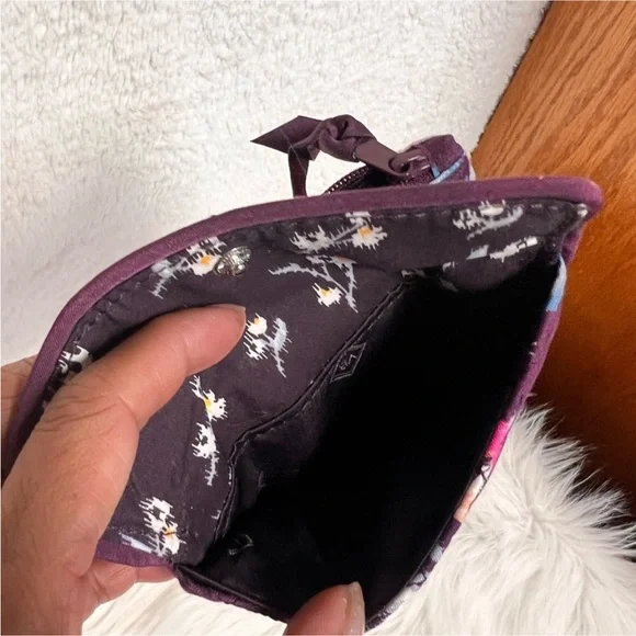 Vera Bradley Purple Floral Quilted Wallet - Picture 4 of 4